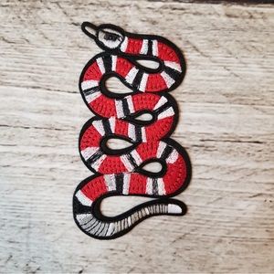 Snake Embroidered Iron-On Patch